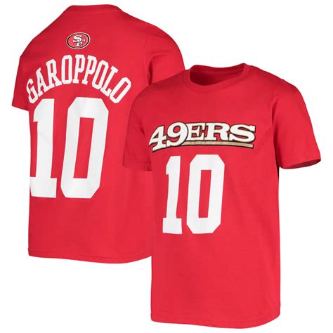 Youth San Francisco 49ers Jimmy Garoppolo Scarlet Mainliner Name