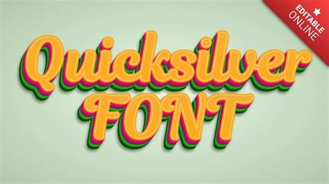 Quicksilver FONT Gerador De Efeitos De Estilo De Texto