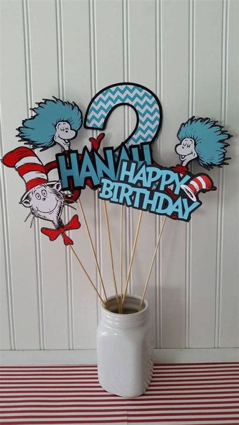 Dr Seuss Centerpiece Dr Seuss Party Picks Dr Seuss Birthday Party