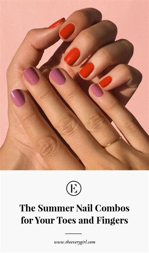 8 Summer Nail Color Combos For Your Toes And Fingers Nail Colors