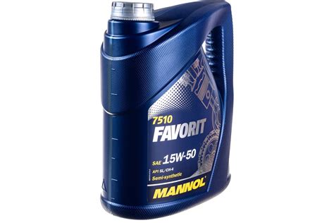 Полусинтетическое моторное масло MANNOL FAVORIT 15W50 4 л 4032 ...
