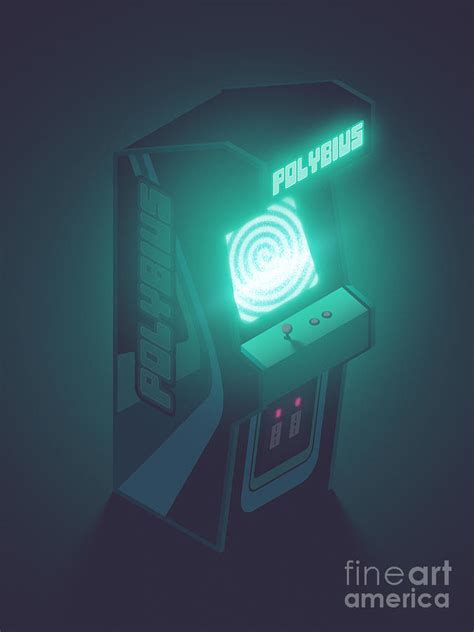 Polybius Arcade Game Machine Cabinet - Isometric Black Digital Art by ...