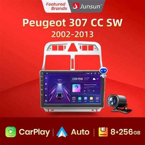 Junsun V1 Pro 8G 128G For Peugeot 307 307CC 307SW 2002 2013 Android