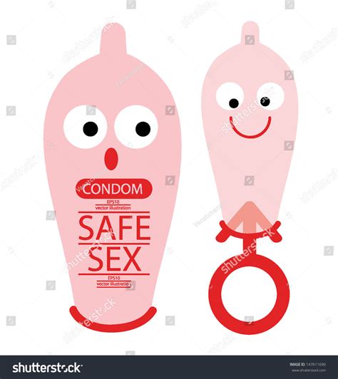 Sex Cartoon Condom Vector Illustration Stock Vector 147611690