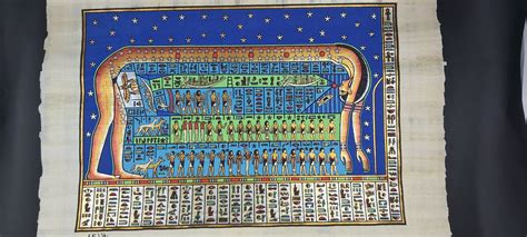 Egyptian Papyrus Handmade Painting Ancient Zodiac Painting Egyptian