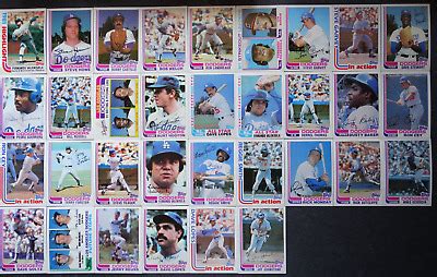 Topps Los Angeles Dodgers Team Set Of Baseball Cards Ebay