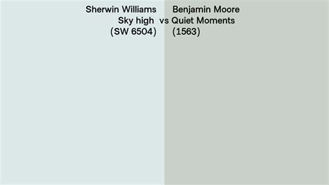 Sherwin Williams Sky High SW 6504 Vs Benjamin Moore Quiet Moments