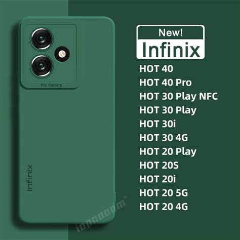 Ốp lưng máy ảnh mềm màu trơn Infinix HOT Pro i S i Play NFC G Vỏ silicon lỏng