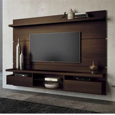 Brown Wall Mounted Wall Mount Wooden Tv Unit For Home At Piece