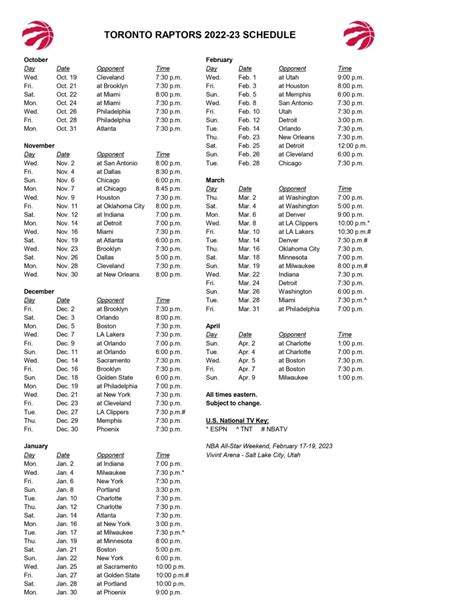 Raptors Release Upcoming Regular Season Schedule Offside