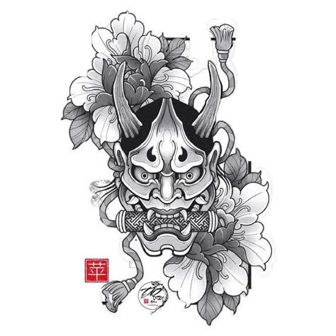 Hannya Maske Tattoo Oni Mask Tattoo Hanya Tattoo Japan Tattoo Design