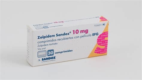 Zolpidem Sandoz 10 Mg Comprimidos Recubiertos Con Pelicula Efg 30