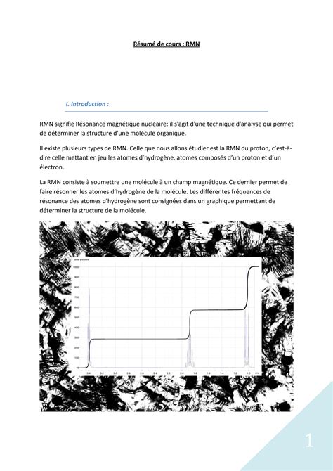 Solution Spectroscopie Rmn Studypool