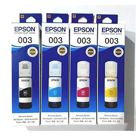 Buy Epson 003 Ink 65ml 1 Set of Colors for Epson's Printer (L3100, L3101, L3110, L3150) Online ...