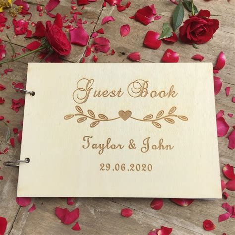 Libro De Invitados De Boda Personalizado Regalo Para Parejas Libro De