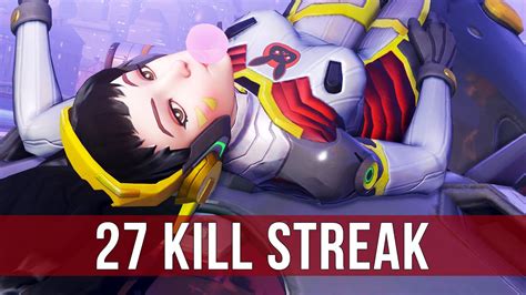 Overwatch 27 Player Kill Streak D Va Gameplay Youtube