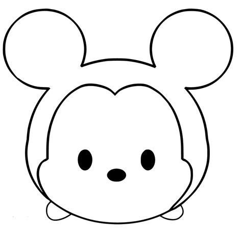 Fise De Colorat Cu Deseneaz Mickey Mouse Tsum Tsum Gratuit