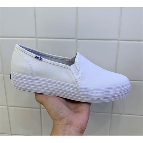 Jual Keds Triple Decker Canvas White Shopee Indonesia