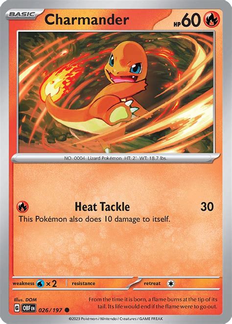 Serebii net Pokémon Card Database Obsidian Flames 26 Charmander