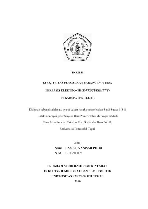 PDF SKRIPSI EFEKTIVITAS PENGADAAN BARANG DAN JASA 2020 5 14