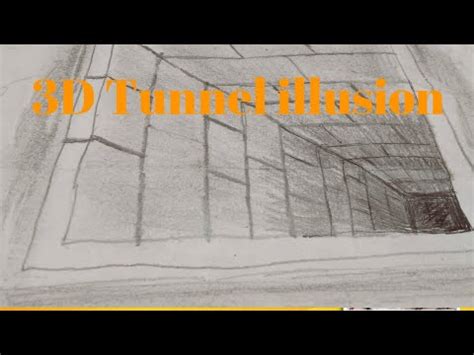 How To Draw A 3D Tunnel YouTube