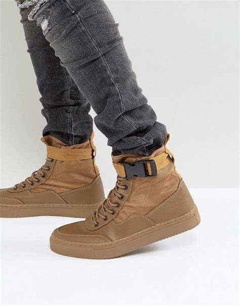 The Best Men S Shoes And Footwear ASOS High Top Sneaker Boots In Tan