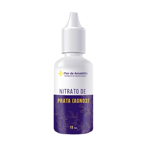 Nitrato De Prata Agno3 10 Ml Farmácia De Manipulação Flor De Amabilis