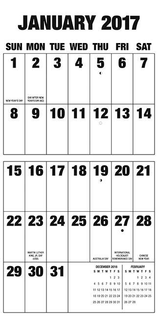 Best Large Print Calendar Choices | Print calendar, Large prints, Big ...