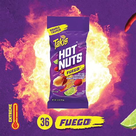 Buy Takis Hot Nuts Fuego Double Crunch Peanuts Hot Chili Pepper And