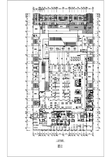 四层商场综合楼建筑设计施工cad图纸（含地下一层，共四张）商业建筑土木在线