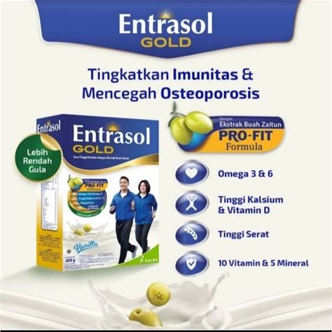 Jual ENTRASOL GOLD 560 580 GR VANILLA EXP 2025 Shopee Indonesia