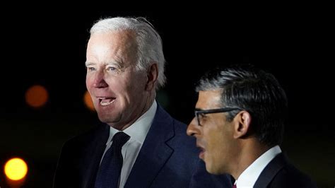 Joe Biden Greets Rishi Sunak In Northern Ireland On Good Friday