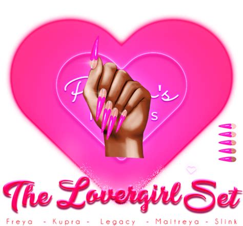 Second Life Marketplace Pinky S Nails Lovergirl Set Stiletto