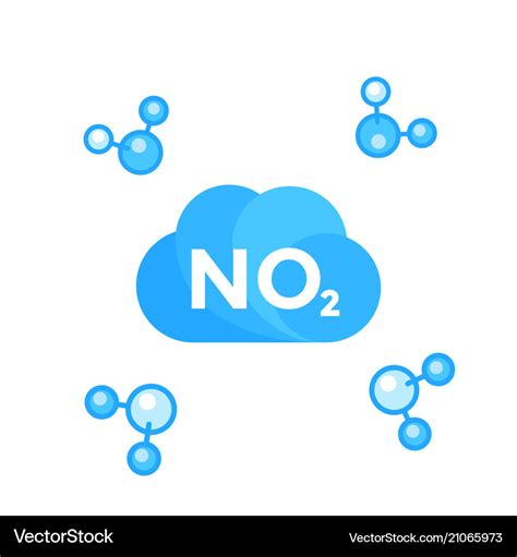 No2 nitrogen dioxide molecule Royalty Free Vector Image