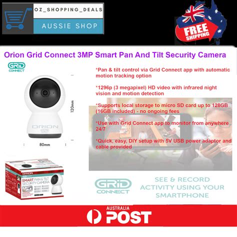 New Orion 1296p 3mp Smart Hd Grid Connect Pan And Tilt Security Camera Free Post Ebay