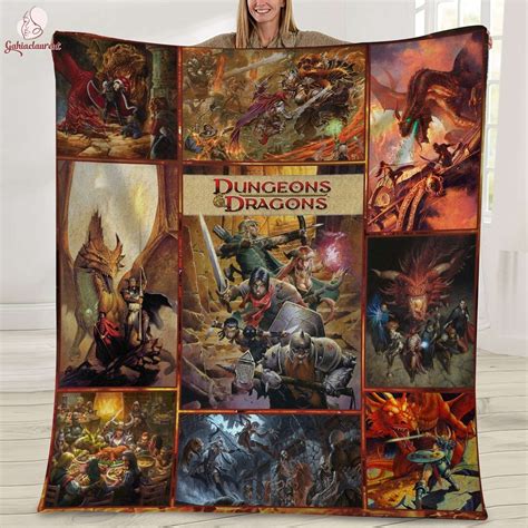 Dungeons Dragons Blanket Merch Dungeons Master Fleece Blanket DND