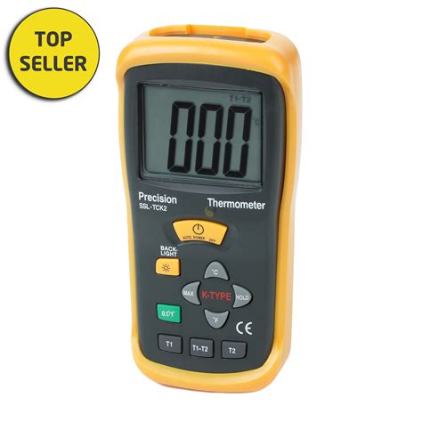 Dual Input Hand Held Digital Thermocouple Thermometer