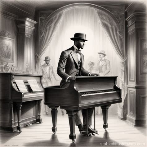 Vibrant Piano Performance In 19th Century Saloon Stable Diffusion Online