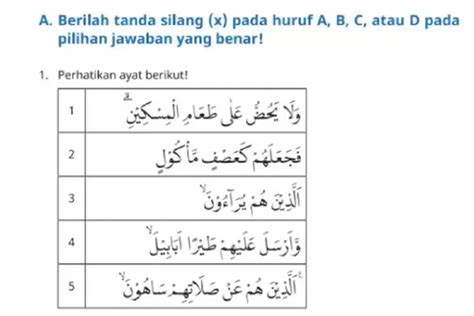 Kunci Jawaban PAI Kelas 5 Halaman 26 29 Ayat Di Atas Yang Termasuk