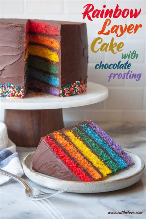 Rainbow Layer Cake Rainbow Cake Recipe Eat The Love