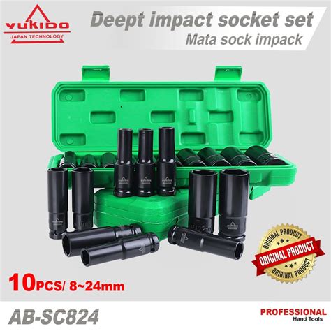 Jual New Mata Socket Extention Impact Socket 10 Pcs 1 2 Inch Impact