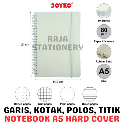 Jual Joyko Notebook Diary A Ruled Grid Dotted Plain Buku Catatan