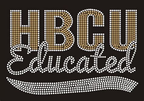 Hbcu Educated Bling Rhinestone Embellished T Shirt Etsy
