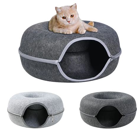 Donut Cama De Doble Uso Para Gatos T Nel Interactivo Para Entrenamiento