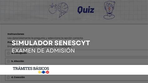 Simulador Del Examen De Ingreso A La Universidad Senescyt