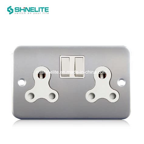 15a 2gang Switched Round Pin Switch Socket With Best Price Metal Switch Socket And Round Pin