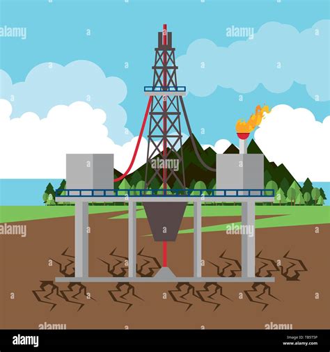 Oil And Petroleum Pump Round Icon Stock Vector Image Art Alamy