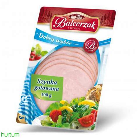 Balcerzak Plastry Szynka Gotowana 100 G W Hurtum Pl