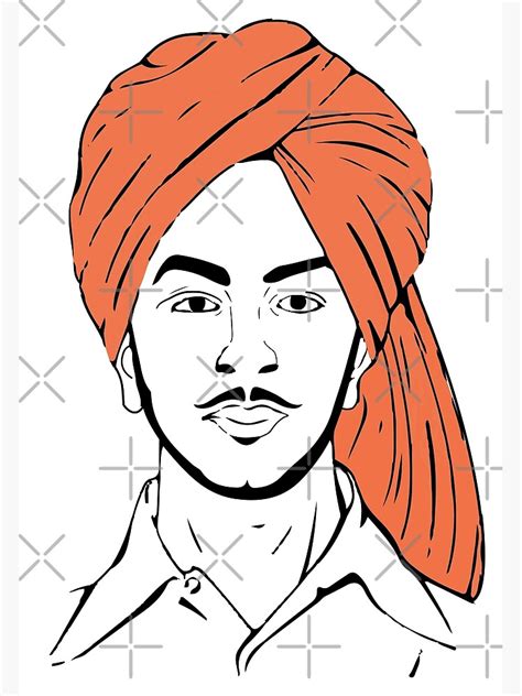 Bhagat Singh The Punjabi Indian Hero Freedom Fighter Shirt Poster For