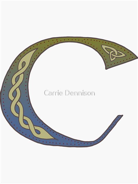 Celtic Knotwork Alphabet Letter C Sticker For Sale By Dendryad